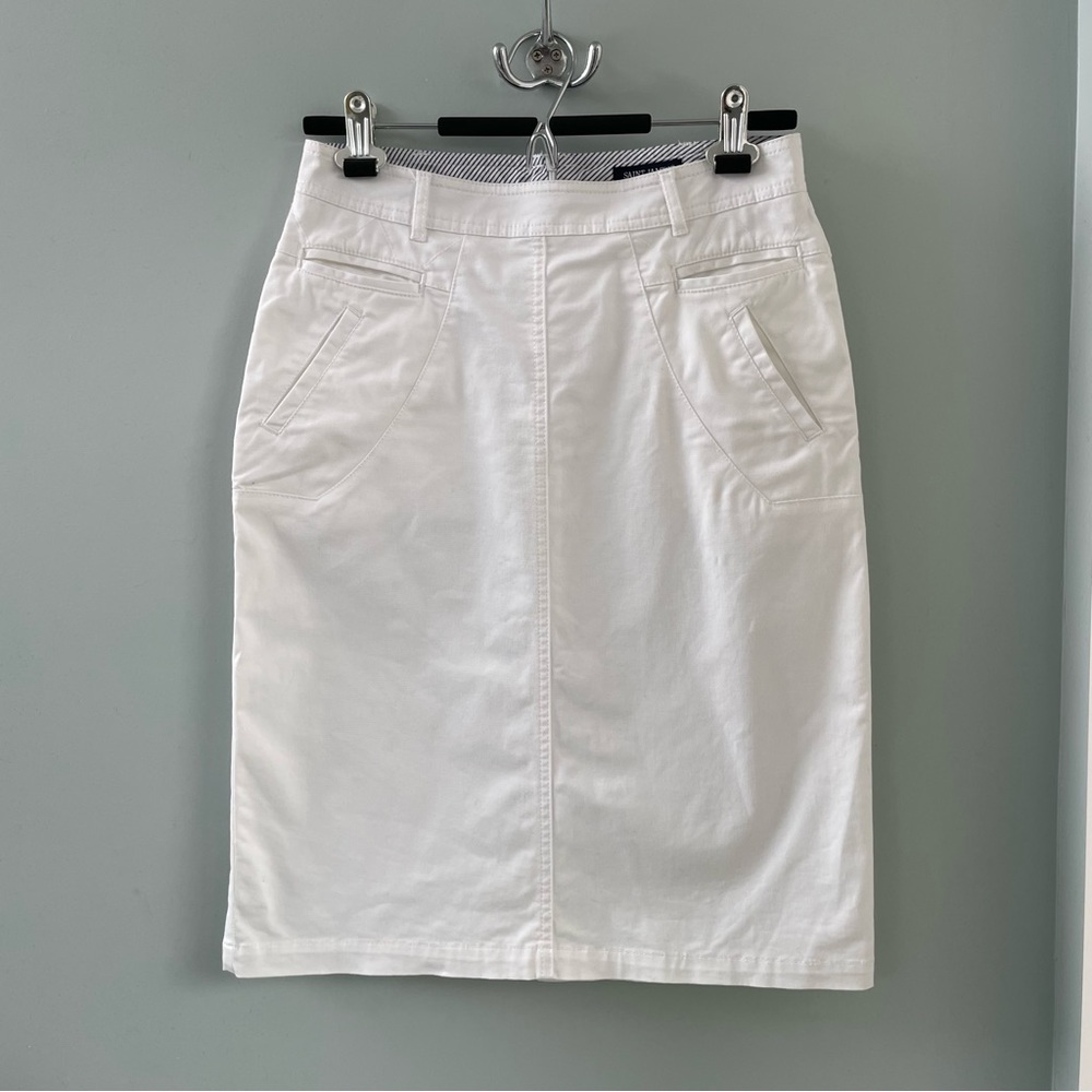 Saint James white cotton skirt